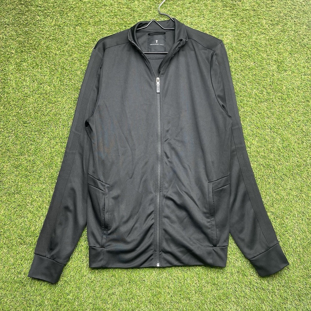 American Tall Track Jacket Mens Medium Tall Full Zip Fleece Outdoor Sweatshirt